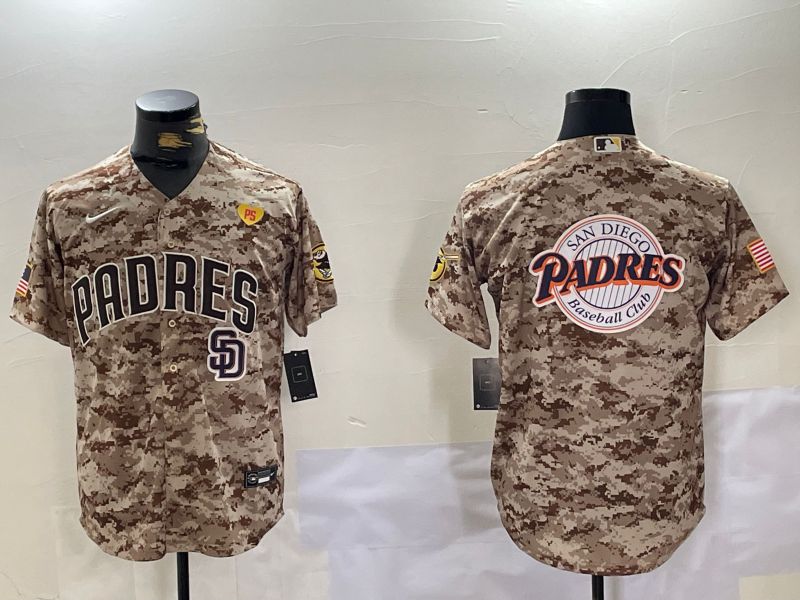 Men San Diego Padres Blank Camo Fashion 2024 Nike MLB Jersey style 12